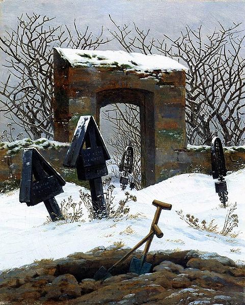 Caspar David Friedrich Friedhof im Schnee